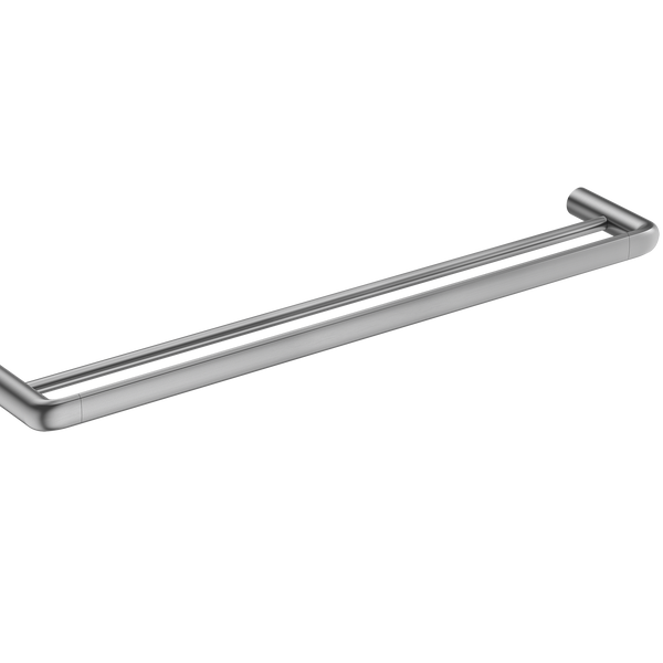 Double Towel Rail 600 Brushed Nickel