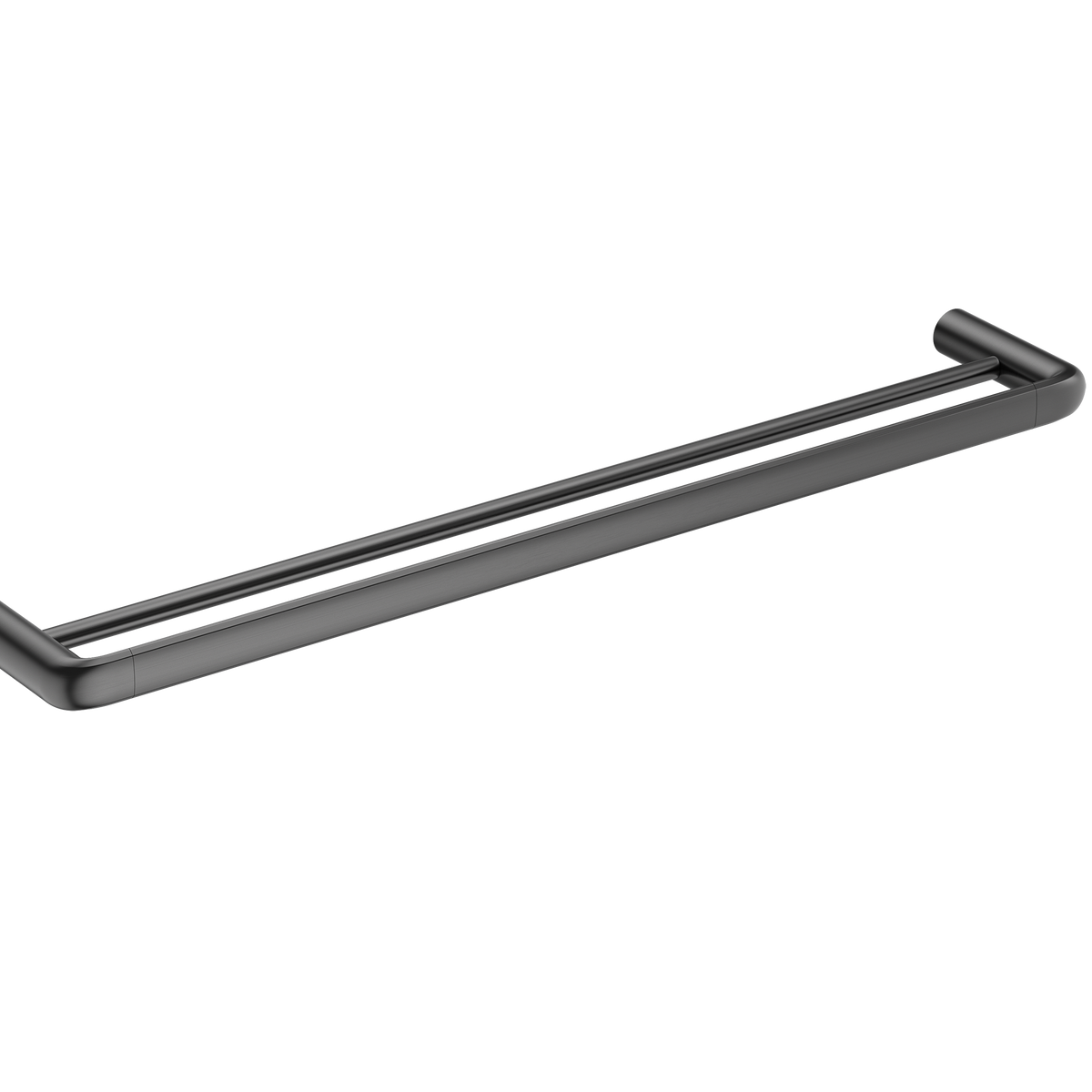 Double Towel Rail 600 Brushed Gun Metal
