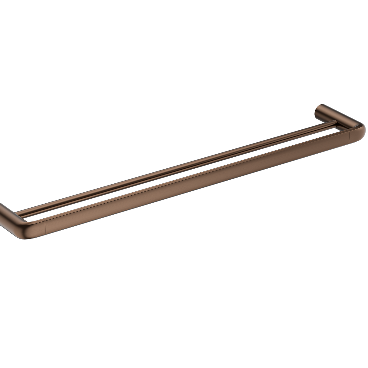Double Towel Rail 600 Brushed Copper