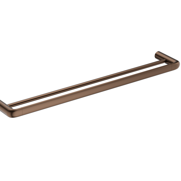Double Towel Rail 600 Brushed Copper