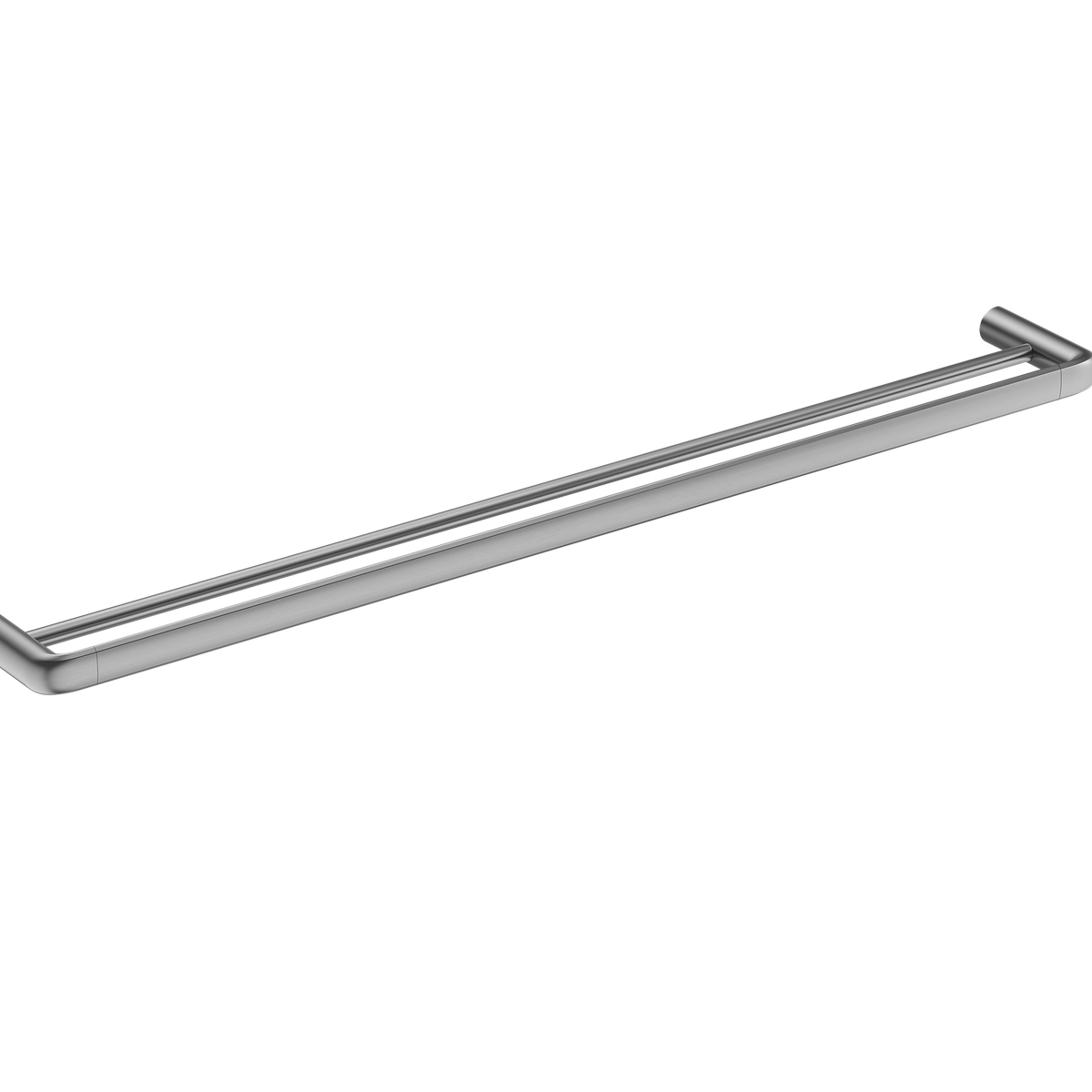 Double Towel Rail 800 Brushed Nickel