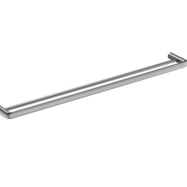 Double Towel Rail 800 Brushed Nickel