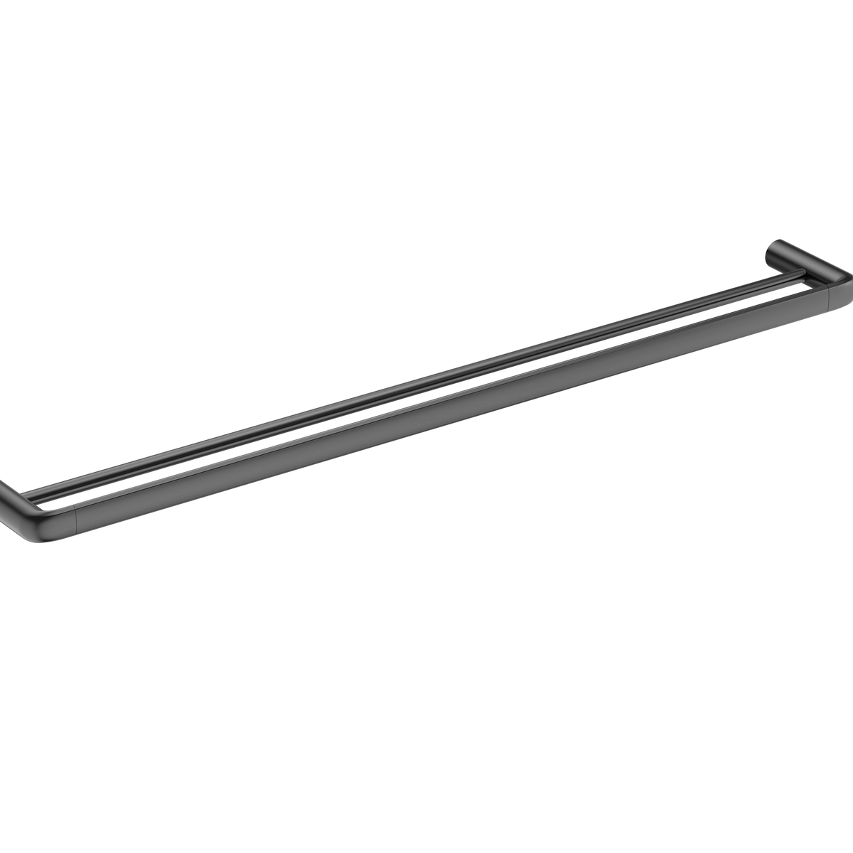 Double Towel Rail 800 Brushed Gun Metal