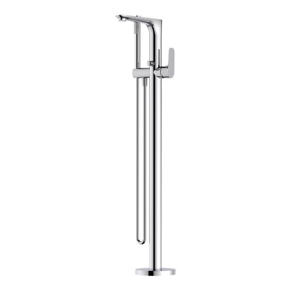 Floor Bath Mixer with Hand Held Shower Chrome