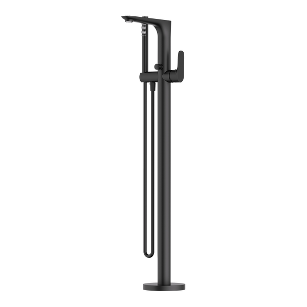 Floor Bath Mixer with Hand Held Shower Matte Black
