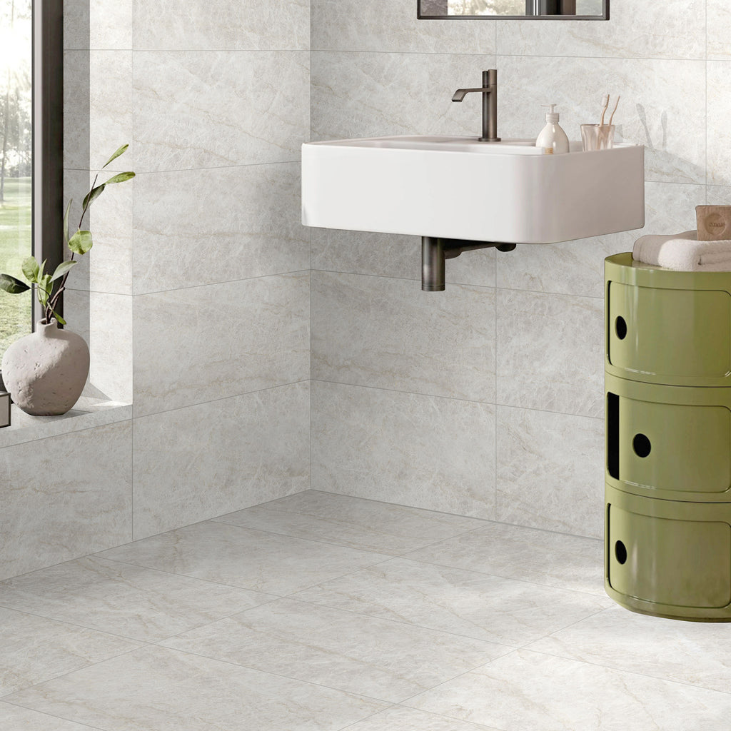 Taj Mahal White Textured Tile - lifestyle view