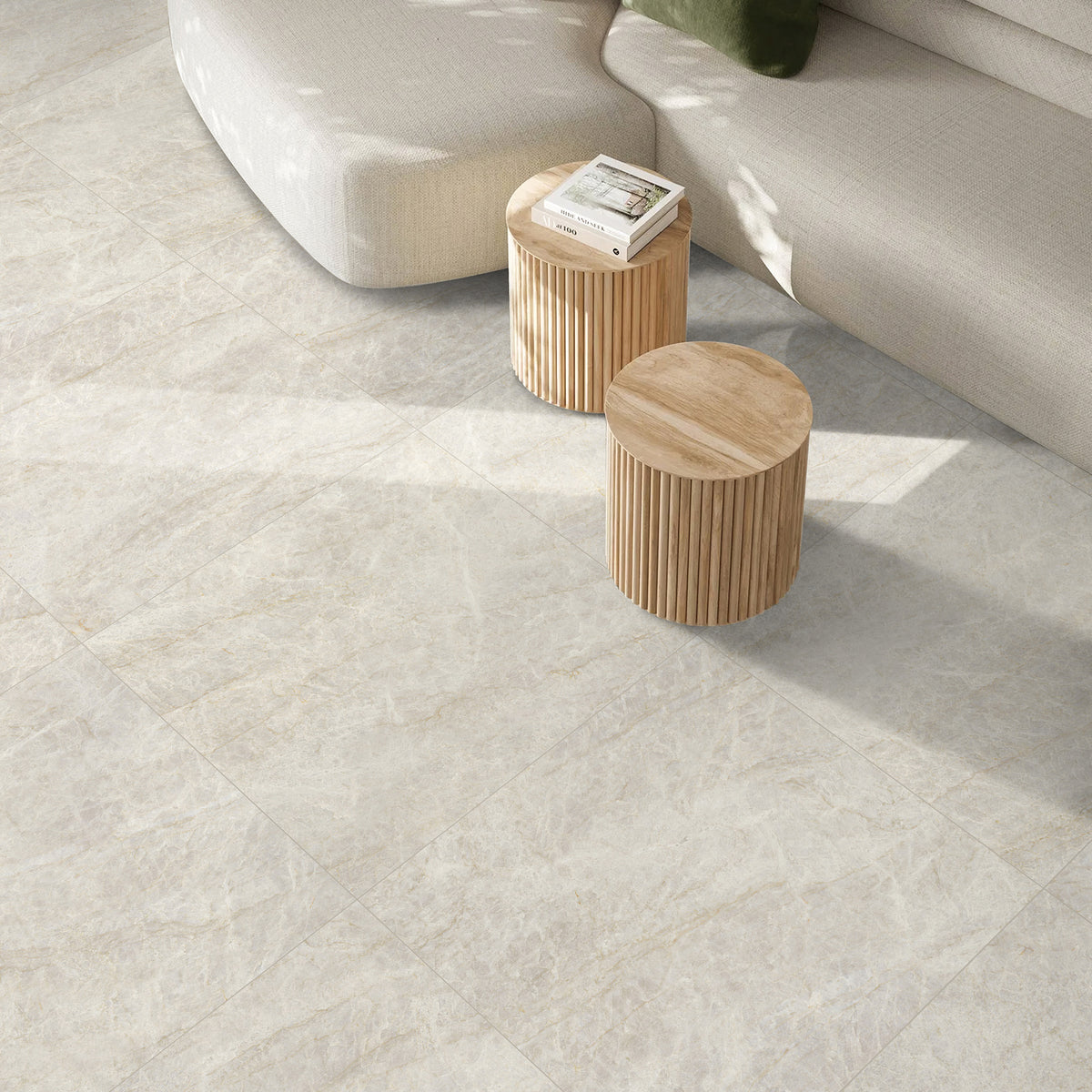 Taj Mahal Beige Textured Tile - lifestyle view