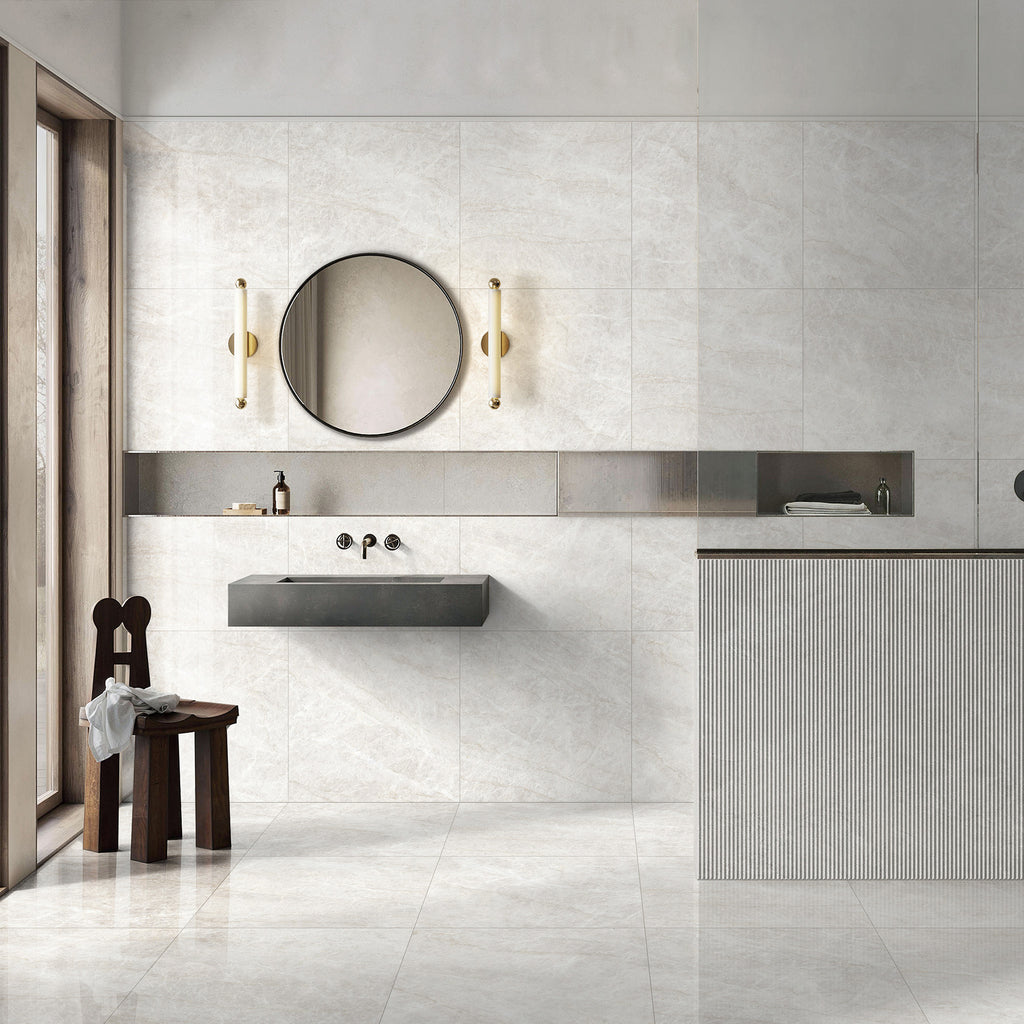 Taj Mahal White Polished Tile - lifestyle view