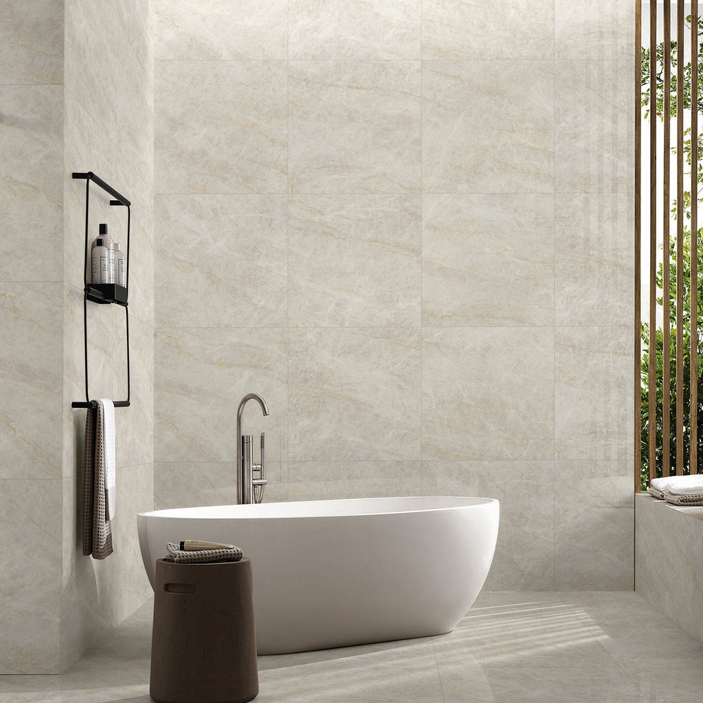 Taj Mahal Beige Polished Tile - lifestyle view