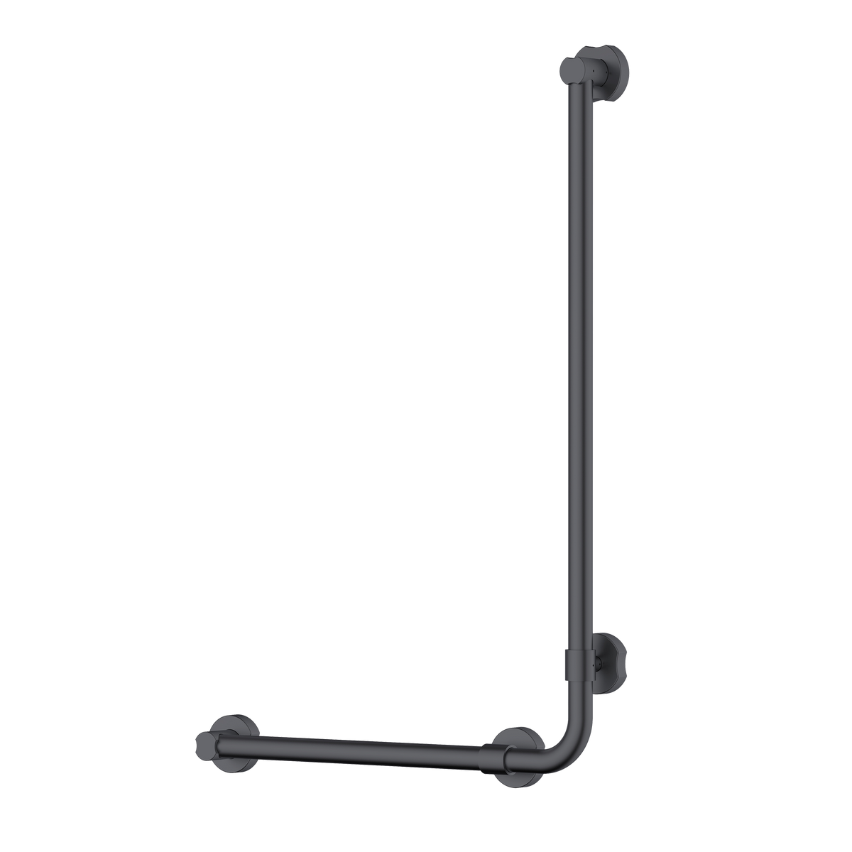 Accessible Universal 90° Grab Rail Brushed Gun Metal