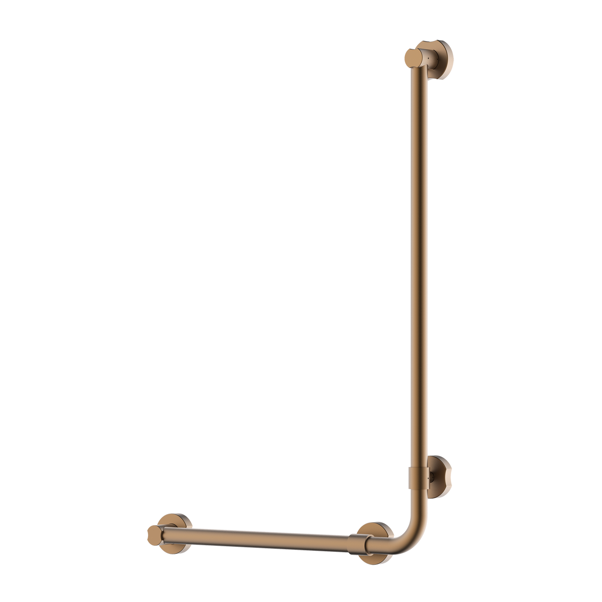 Accessible Universal 90° Grab Rail Brushed Copper