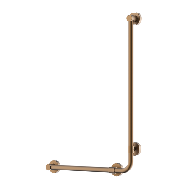 Accessible Universal 90° Grab Rail Brushed Copper
