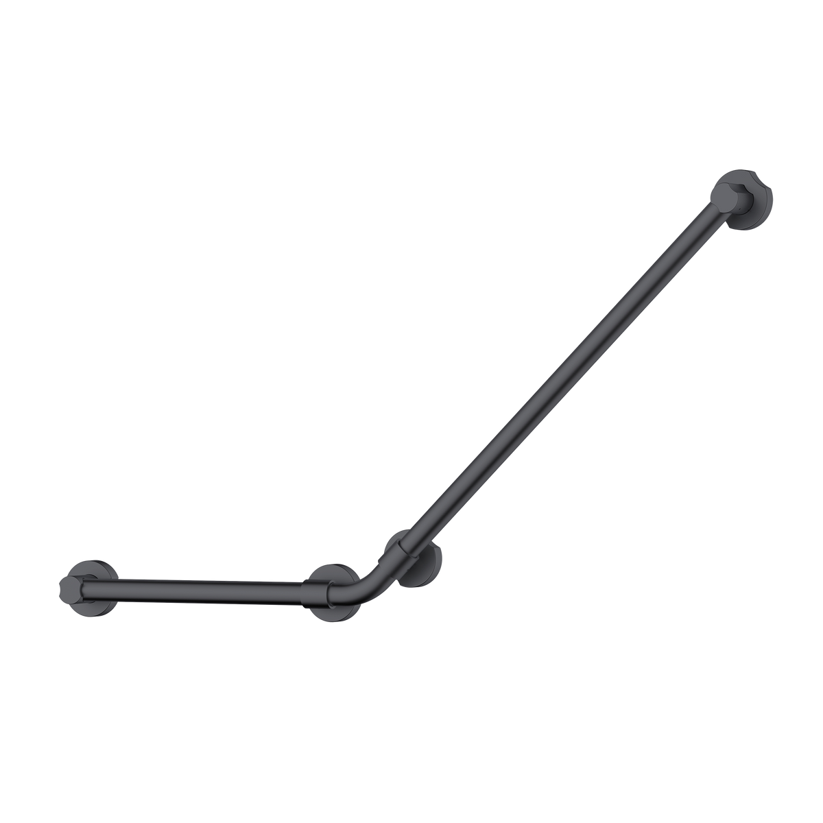 Accessible Universal 135° Grab Rail Brushed Gun Metal