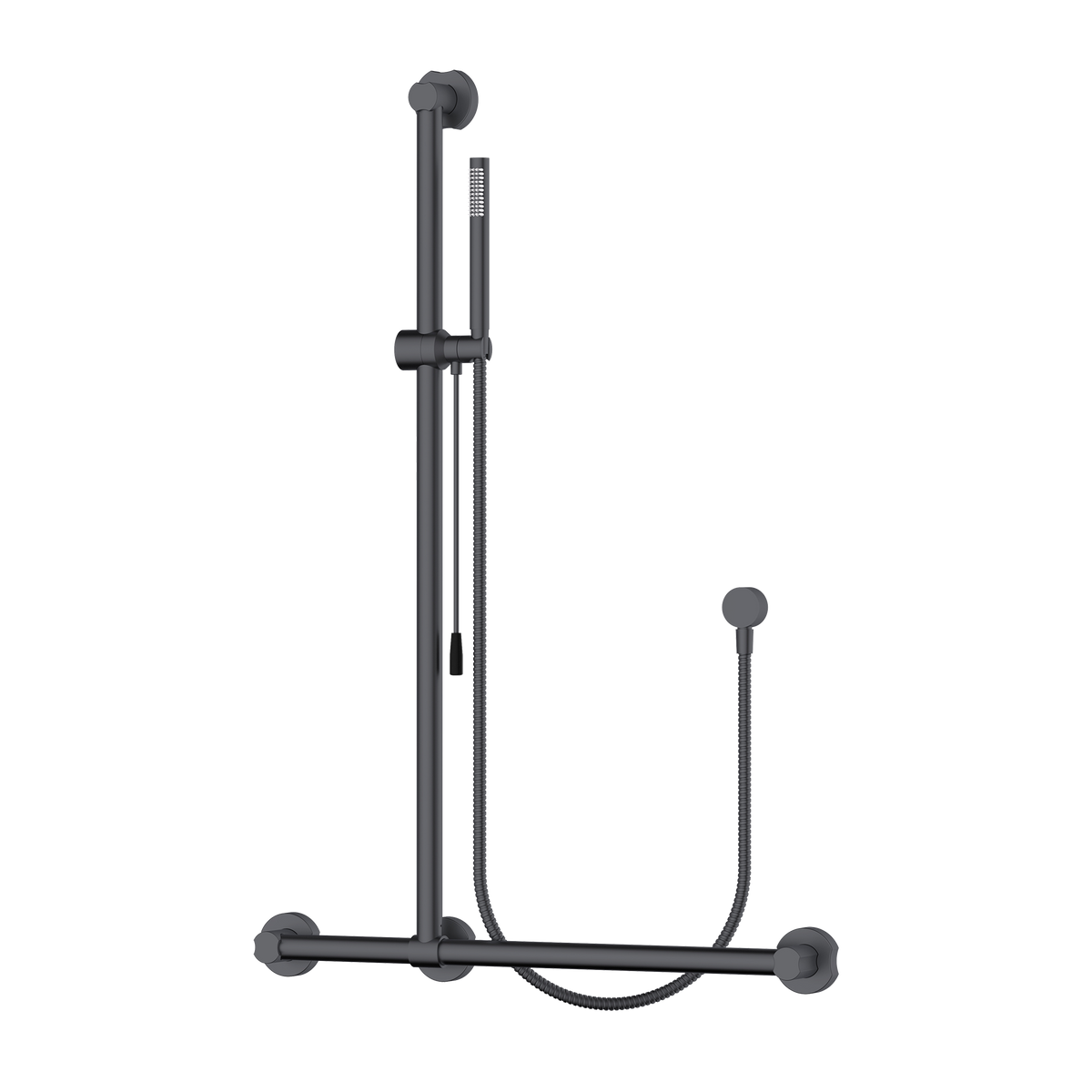Accessible Rail Shower Brushed Gun Metal