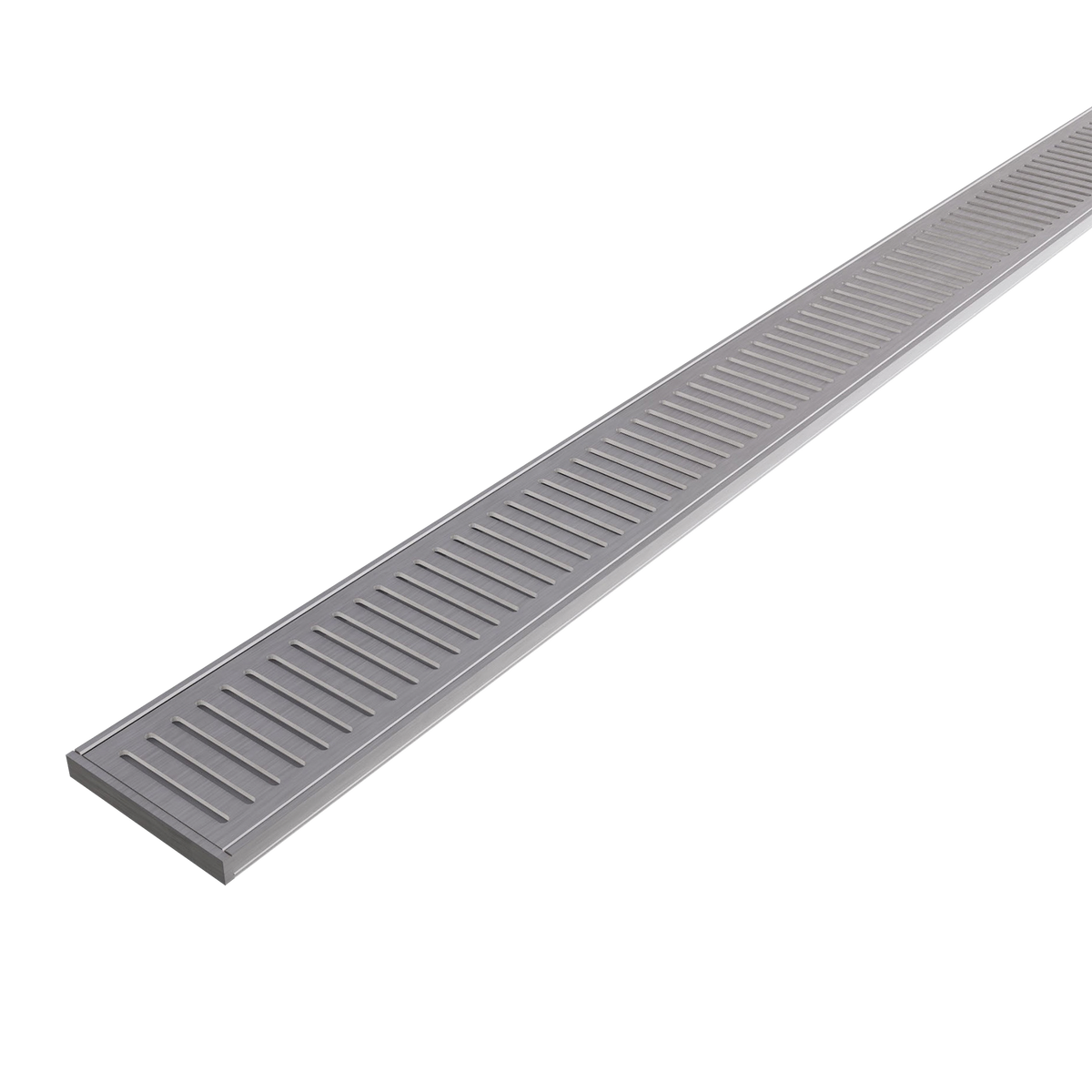 Aluminium Grate Brushed Nickel 3000 x 100 x 21mm