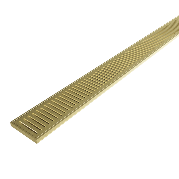 Aluminium Grate Brushed Gold 3000 x 100 x 21mm