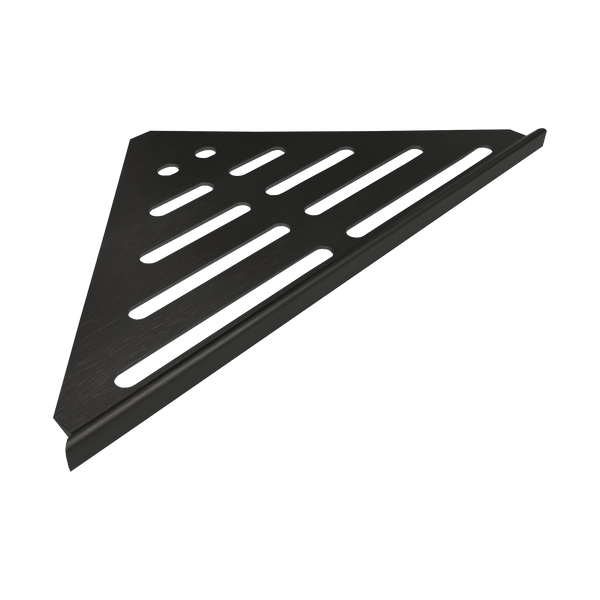 Corner Shelf Aluminium Brushed Black 175 x 175mm