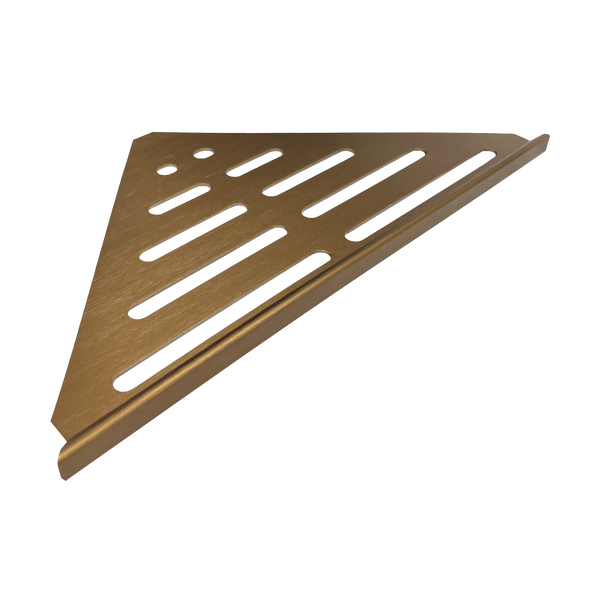 Corner Shelf Aluminium Brushed Copper 175 x 175mm