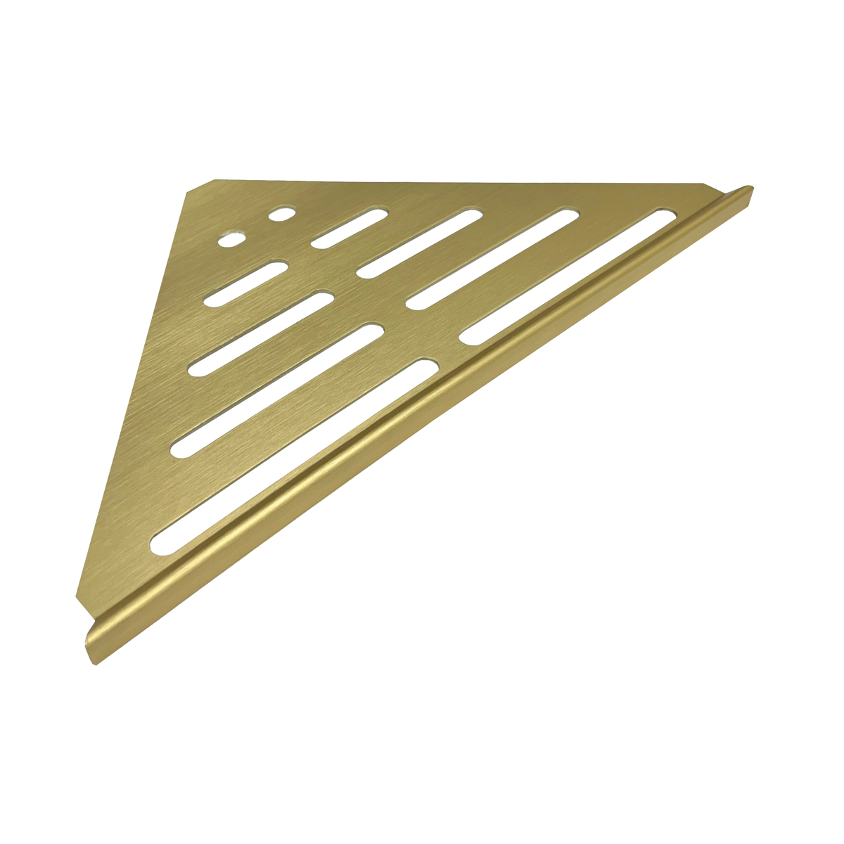 Corner Shelf Aluminium Brushed Gold 175 x 175mm