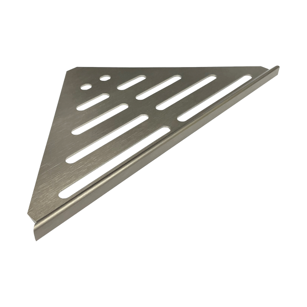 Corner Shelf Aluminium Brushed Nickel 175 x 175mm