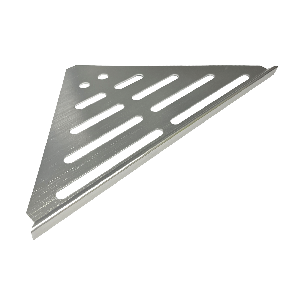 Corner Shelf Aluminium Brushed Silver 175 x 175mm