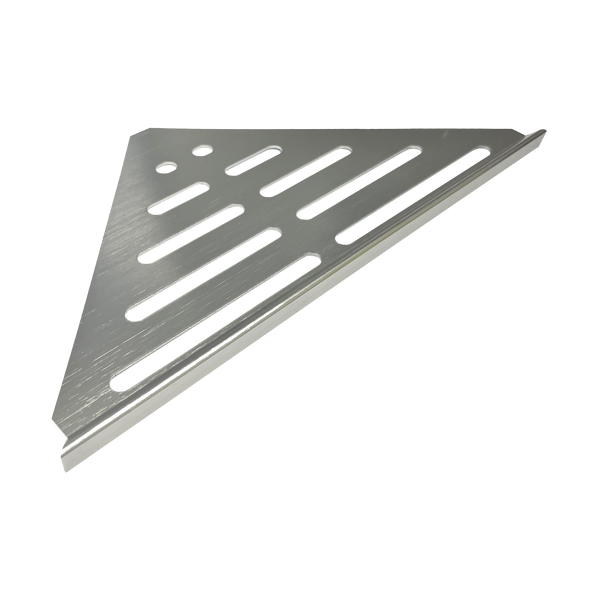 Corner Shelf Aluminium Brushed Silver 175 x 175mm