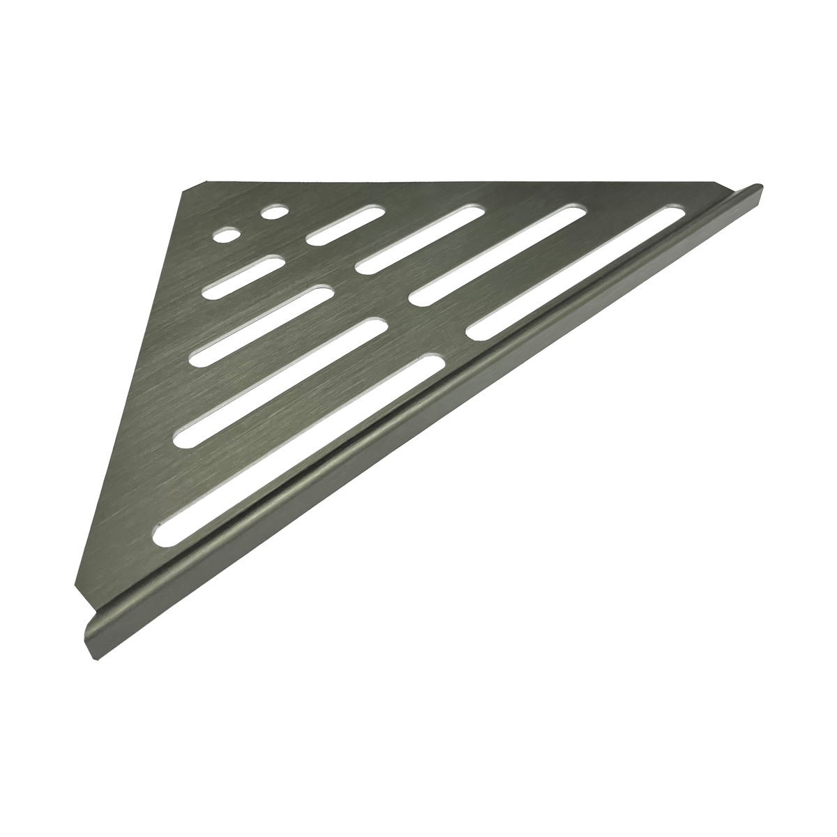 Corner Shelf Aluminium Brushed Gunmetal 175 x 175mm
