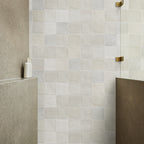 White Blend Structured Satin Tile - lifestyle view