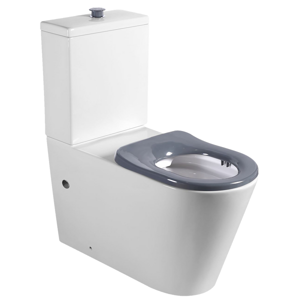 Zumi Accessible Rimless Back To Wall Toilet Suite Gloss White