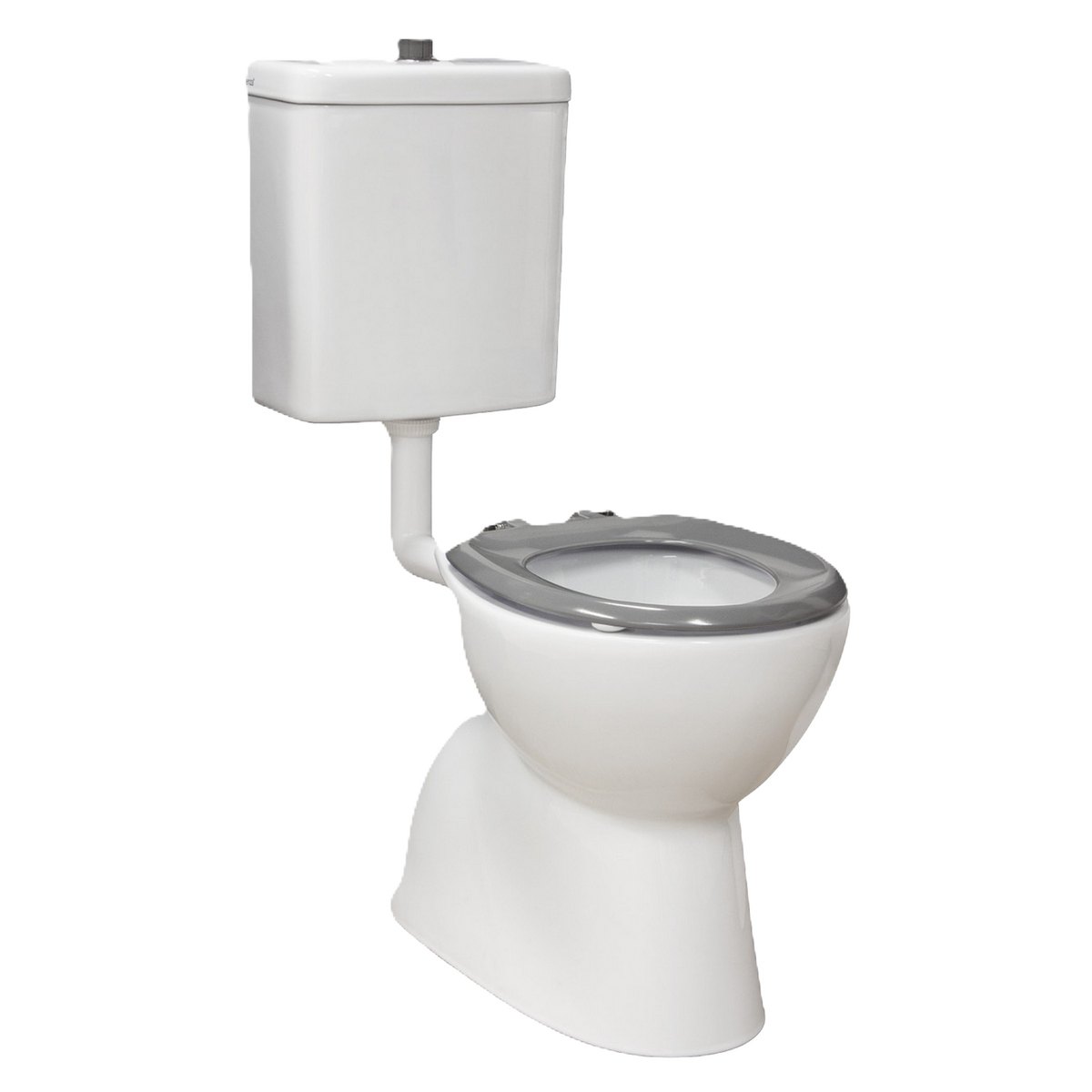 Fienza Care Link Toilet Suite Gloss White Grey Seat