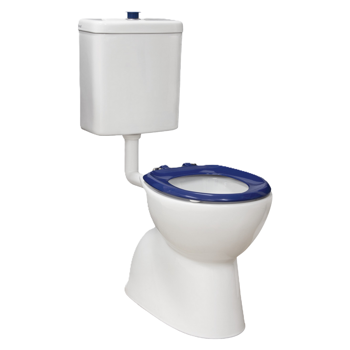 Fienza Care Link Toilet Suite Gloss White Blue Seat
