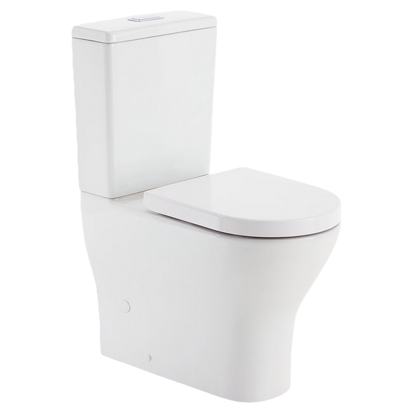 Fienza Tornado Rimless Back to Wall Toilet Suite S-Trap 90-160 Gloss White
