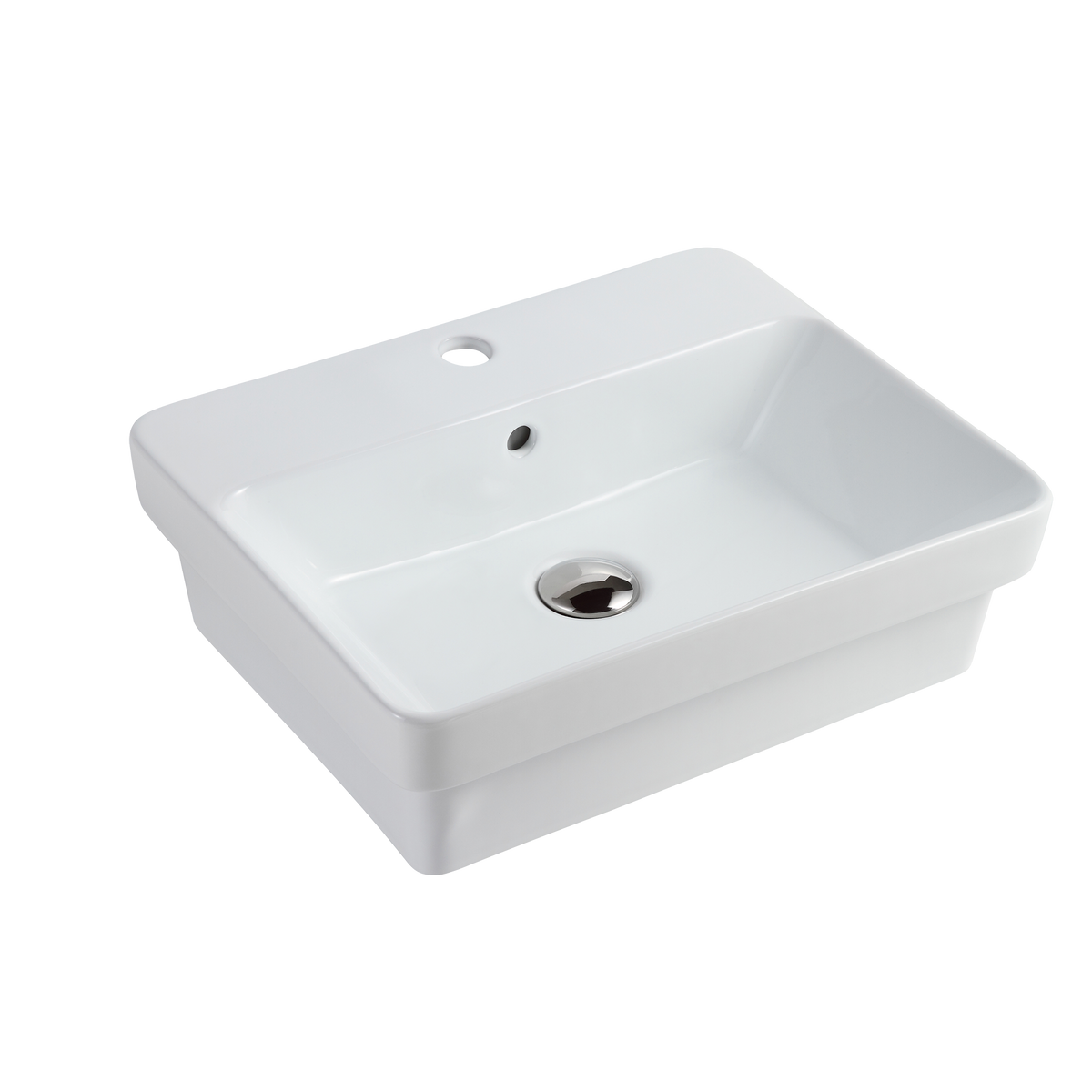 Semi Inset Basin 1TH Gloss White 495X400