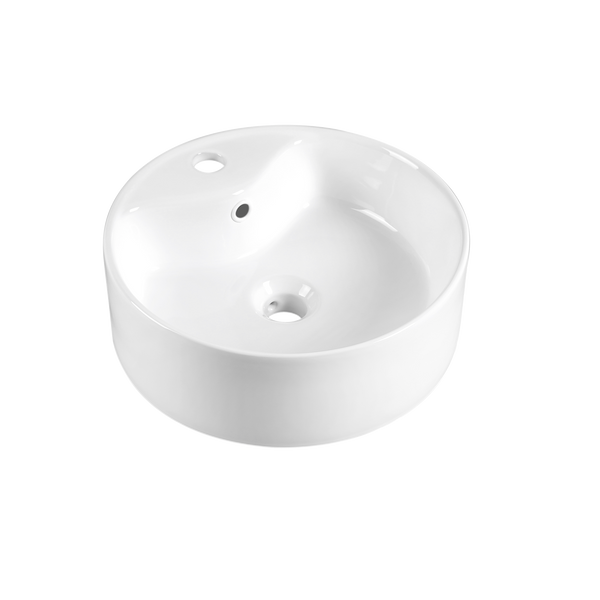 Round Vessel Basin 1TH Gloss White 400