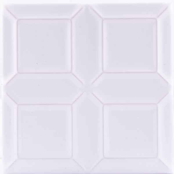 Contour White Embossed Gloss Tile
