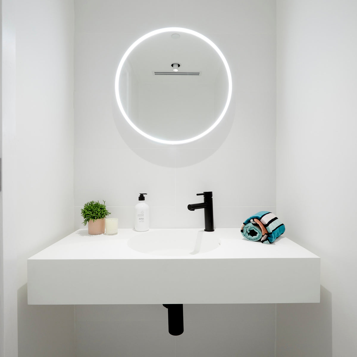 White Satin Tile - lifestyle view