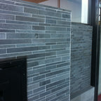 Natural Stone Ash Basalt Interlock Sticks Honed Mosaic (Pack of 4) - lifestyle view