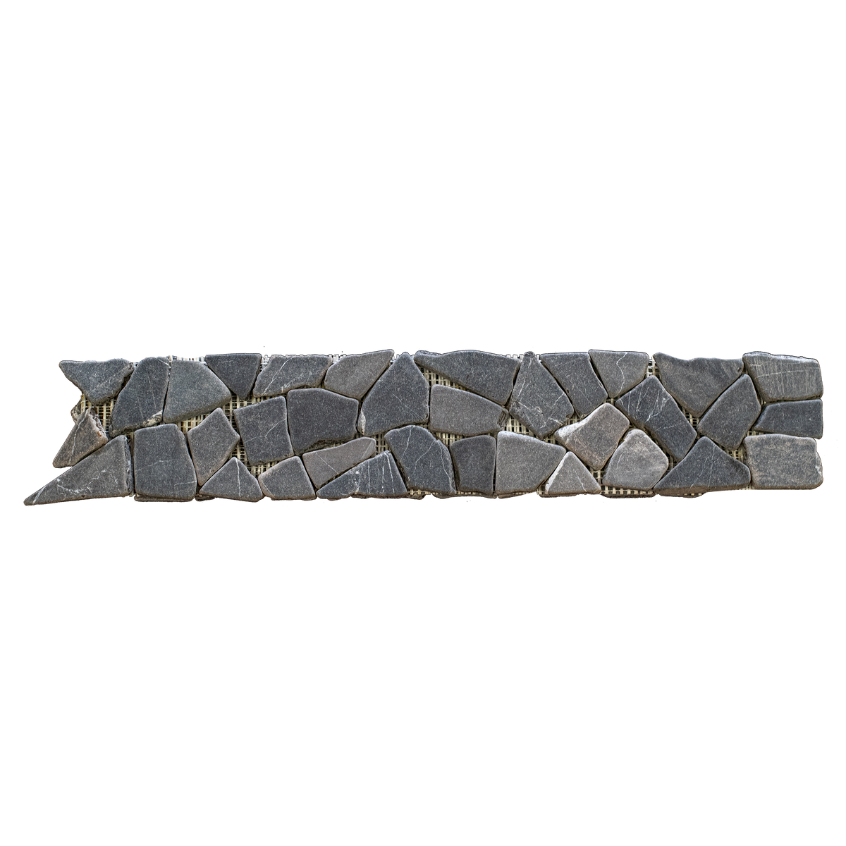 Natural Stone Grey Marble Border Matt Mosaic (Pack of 3)