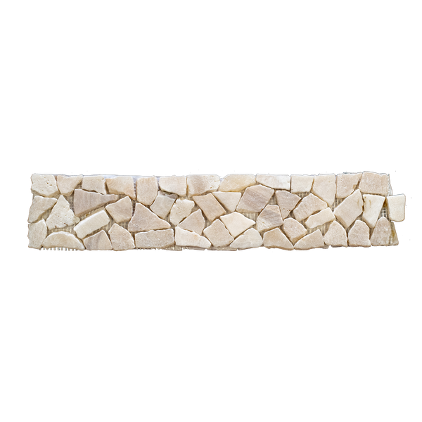 Natural Marble Ice Border Matt Mosaic (Pack of 3)