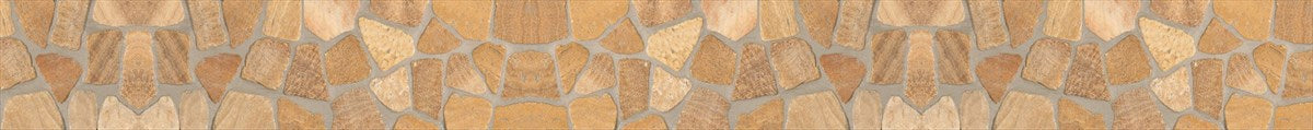 Natural Stone Sunset Marble Pebble Border Matt Mosaic (Pack of 3)