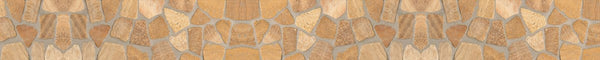Natural Stone Sunset Marble Pebble Border Matt Mosaic (Pack of 3)