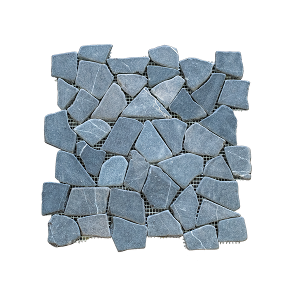 Natural Stone Grey Marble Matt Mosaic (Pack of 4)