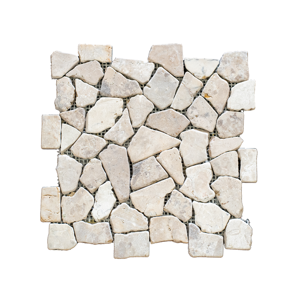 Natural Marble White Matt Mosaic (Pack of 4)