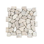 Natural Marble White Matt Mosaic (Pack of 4)