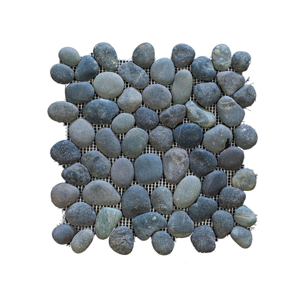 Natural Stone Black Lava Pebble Matt Mosaic (Pack of 4)