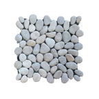Natural Stone Tan Limestone Pebble Matt Mosaic (Pack of 4)
