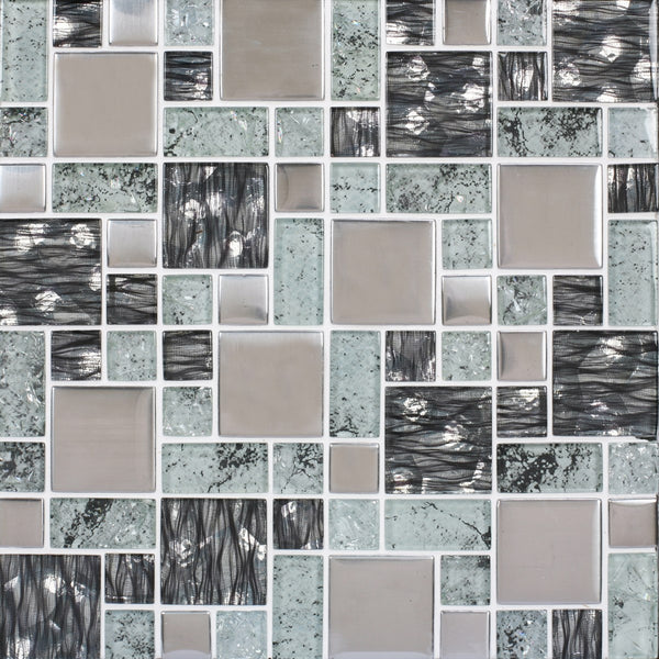 Glass Steel Mix Mosaic