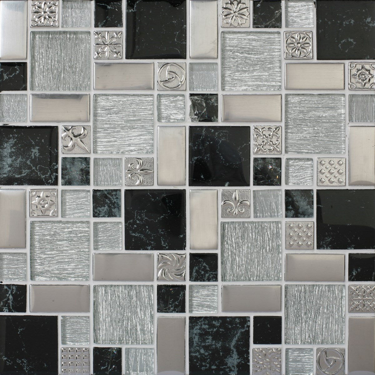 Glass Steel Mix Mosaic