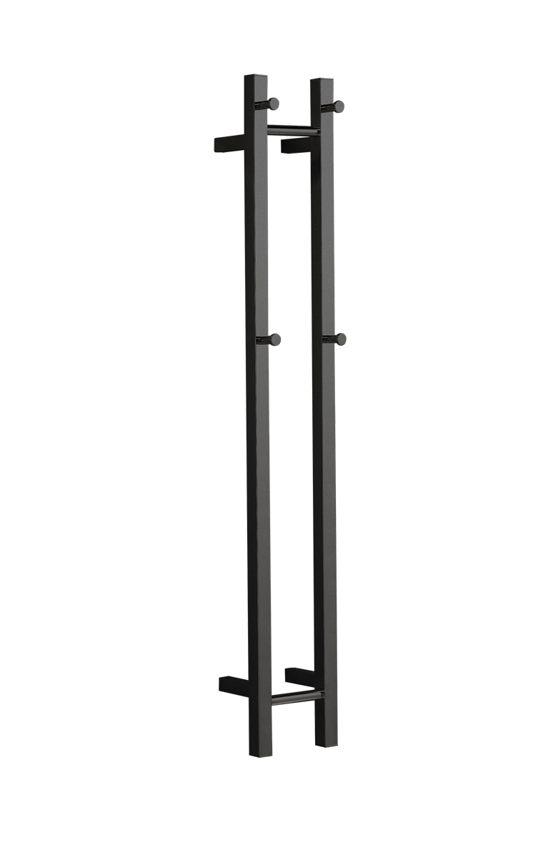 V2 Towel Rail Heated 180X1200 Matte Black