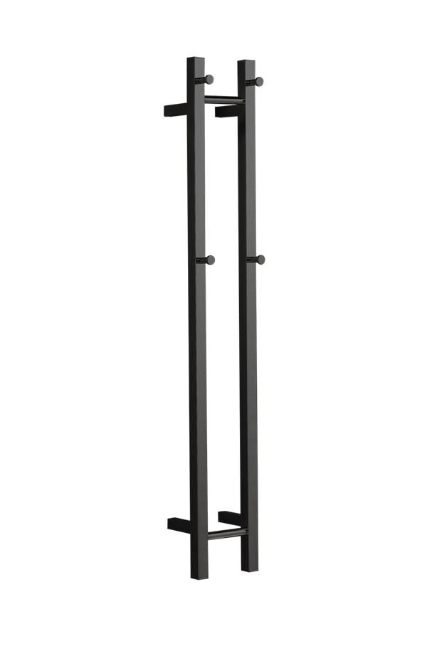 V2 Towel Rail Heated 180X1200 Matte Black
